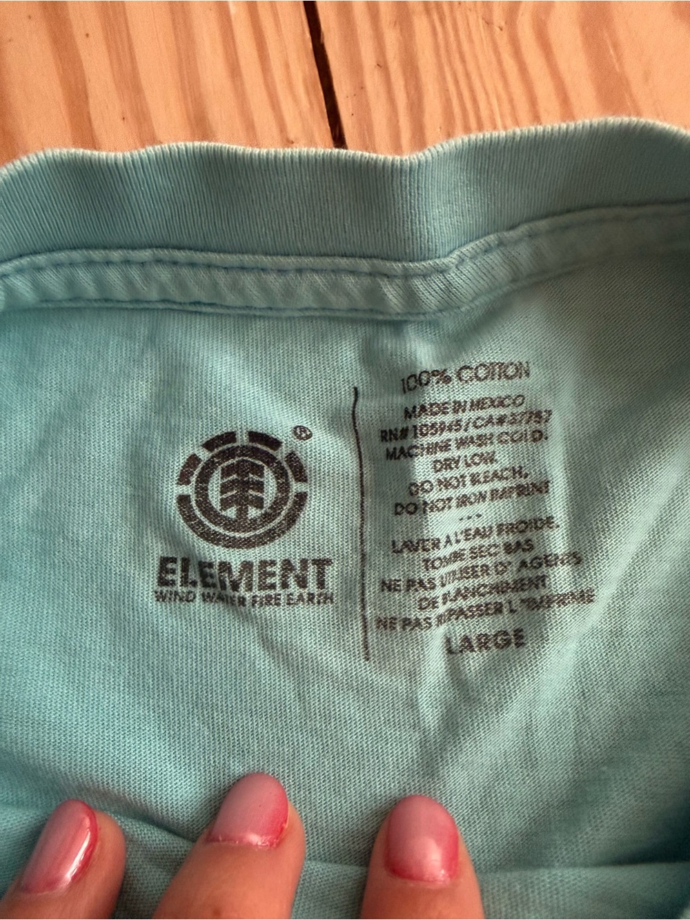 Element Light Blue Logo T-shirt Large - Picture 2 of 2